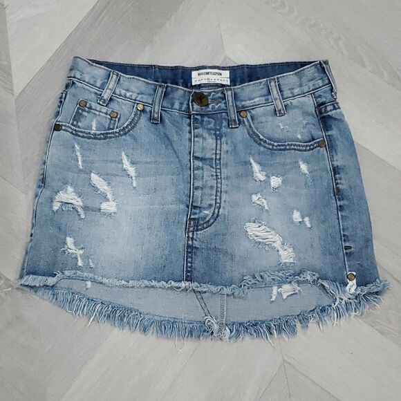 One teaspoon,  Man X, Junkyard Denim Skirt, Size 26 - Picture 1 of 8
